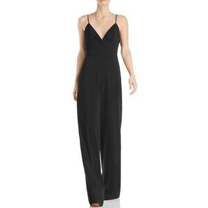Jay Godfrey Black Spaghetti Strap Wide Leg Jumpsuit Size 8